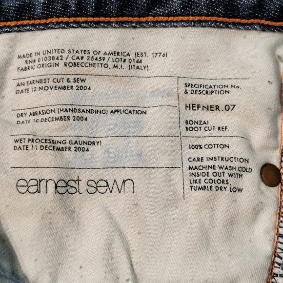 Earnest Sewn Hefner Jeans (Bonzai) - Picture 9 of 9